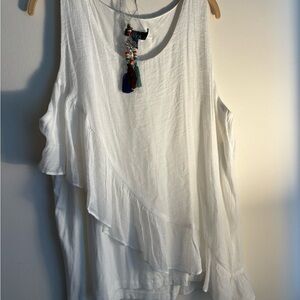 Alyx White Layered Sleeveless Blouse